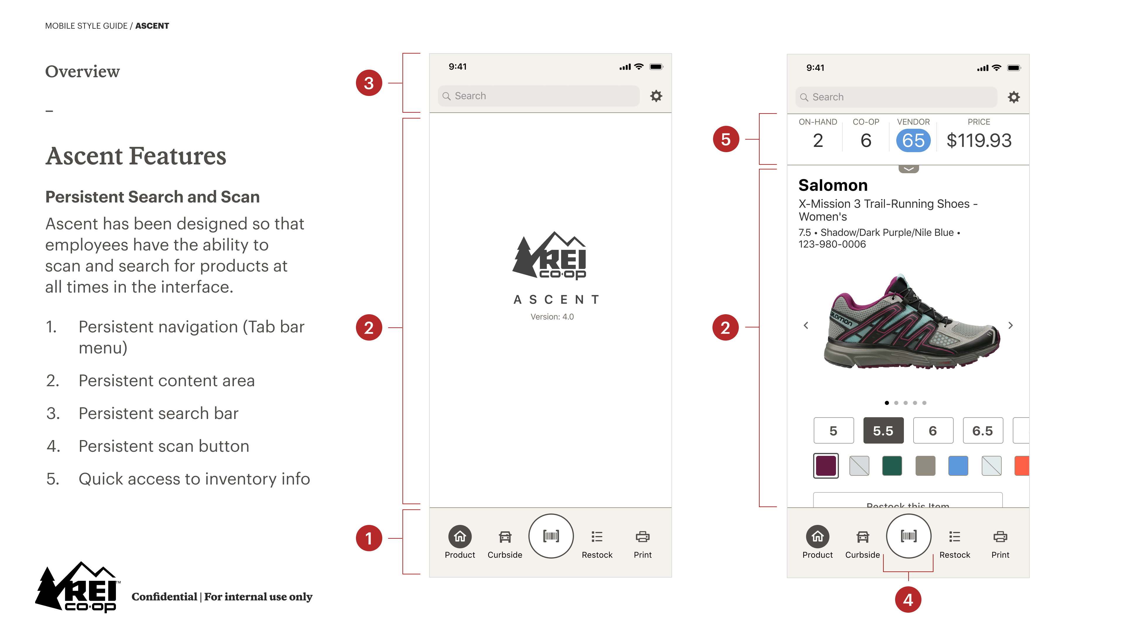 REI final design — search view
