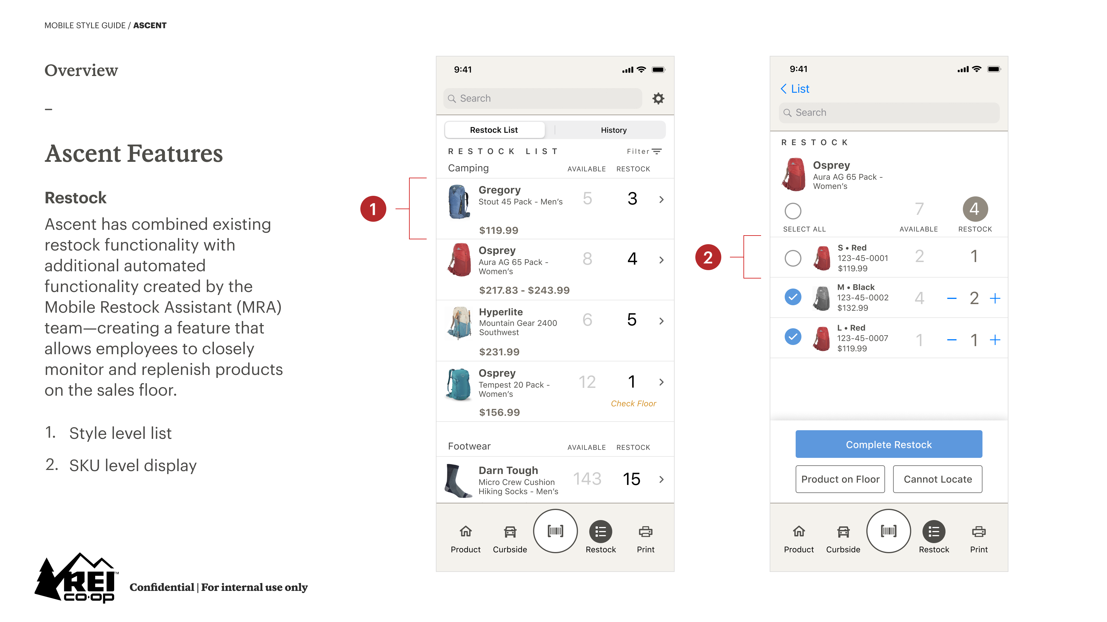REI final design — search view